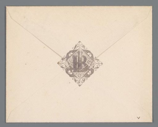Envelope with a vignette featuring the monogram of De Bazel and Lauweriks as a seal