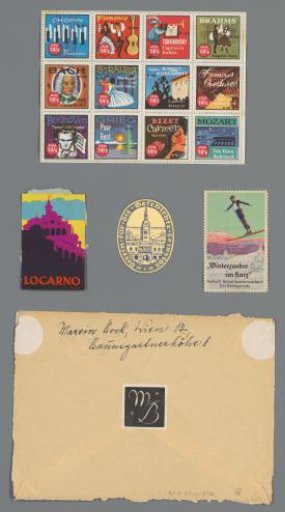 Four separate seals and a sheet of twelve seals