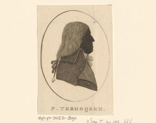 Silhouette portrait of Petrus Verhoijsen