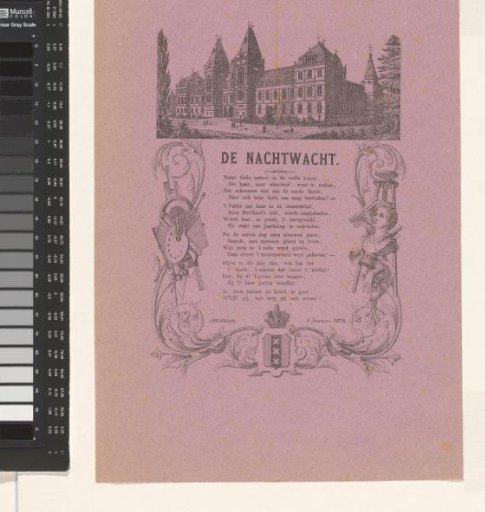 Nieuwjaarswens van de Amsterdamse nachtwacht voor het jaar 1878