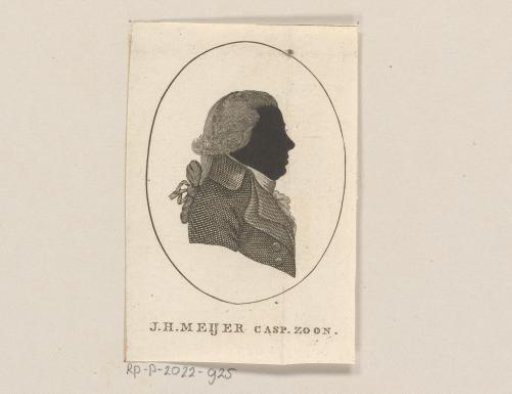 Silhouette portrait of Jan Hendrik Meijer