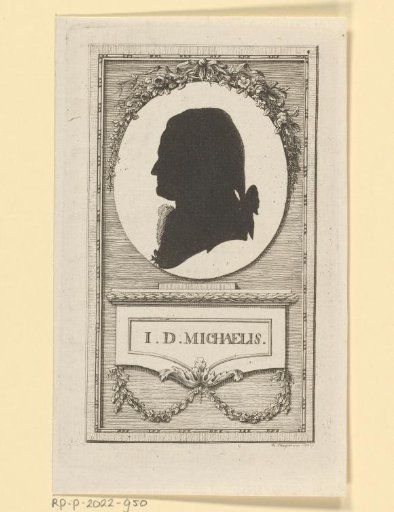 Silhouette portrait of Johann David Michaelis