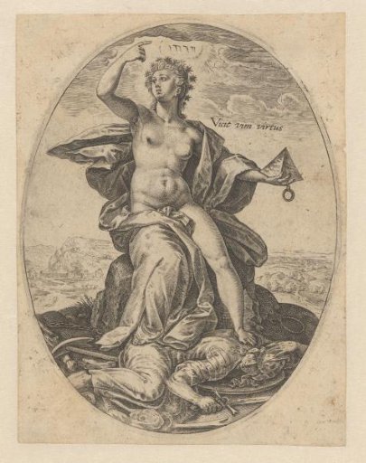Allegory of virtue overcoming violence