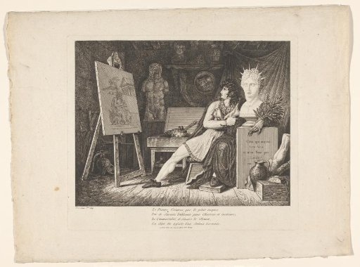 Satirical print on an art critic