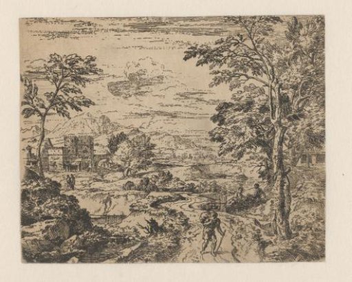 Landscape with a traveler