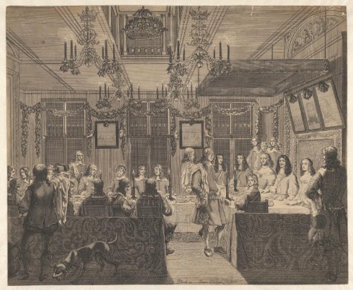 Banquet for King Charles II of England at the Mauritshuis in The Hague, 1660