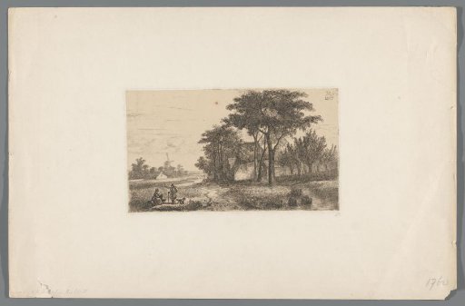 Landscape with a pedestrian