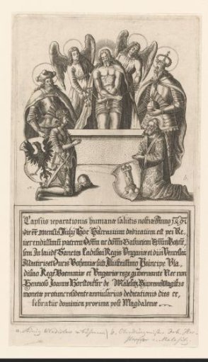 Resurrection of Christ with portraits of Wladislaus Wasa and Johann Horstorffer von Malefitz