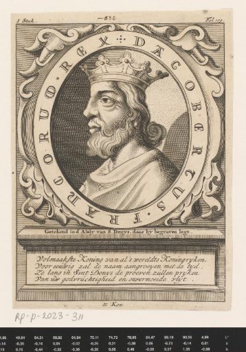 Portrait of Dagobert I, King of the Franks