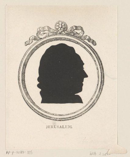 Silhouette portrait of Johann Wilhelm Friedrich Jerusalem