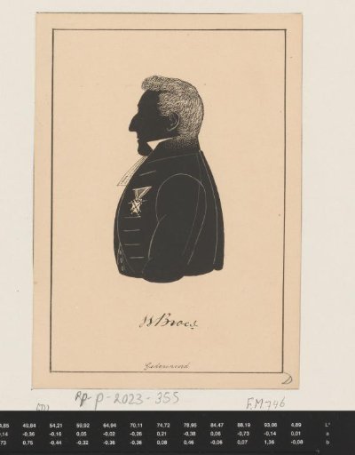 Silhouette portrait of Wilhelm Broes