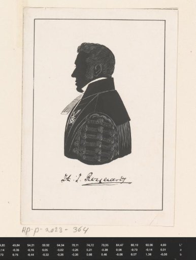 Silhouette portrait of Herman Johan Royaards