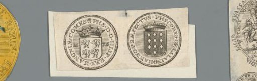 Obverse and reverse of a medal with the coat of arms of Hainaut and of Philips van Lalaing