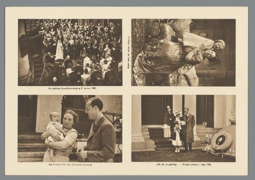 Four scenes with the marriage of Juliana and Bernhard and Juliana as a child