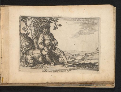 A resting peddler