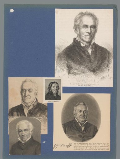 Sheet with five portraits of Ernst Moritz Arndt