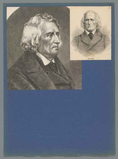 Sheet with two portraits of Jacob Ludwig Karl Grimm