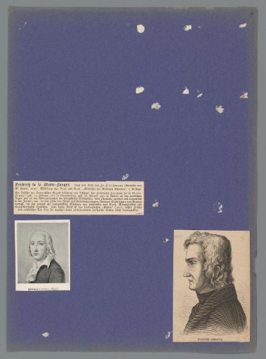 Sheet with two portraits of Friedrich Hölderlin