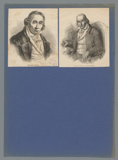 Sheet with two portraits of Joseph Marie Jacquard