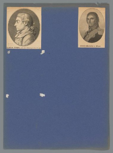 Sheet with two portraits of Friedrich Maximilian Klinger