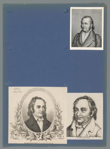 Sheet with three portraits of Jean Paul