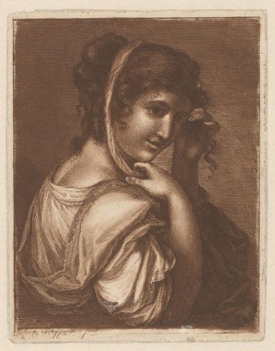 Young woman looking over her shoulder
