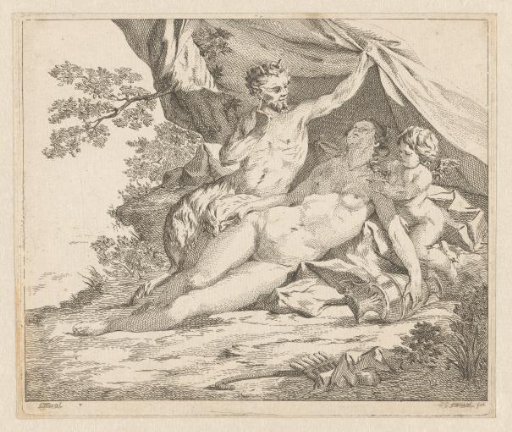 Sleeping Nymph with Satyr and Putto