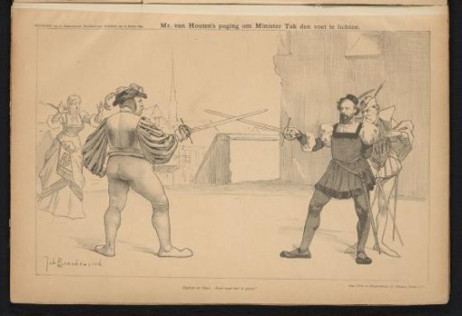 Mr. van Houten's attempt to kick Minister Tak