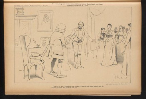 The appointment of thirteen ladies as members of the Society of Dutch Literature in Leiden