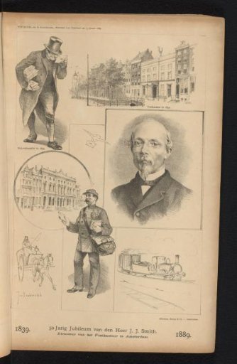 50th Anniversary of Mr. J.J. Smith. Director of the Post Office in Amsterdam. 1839-1889