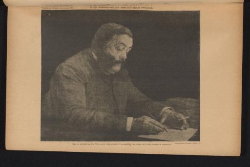 Professor Allard Pierson / in his study, writing his work on Hellas