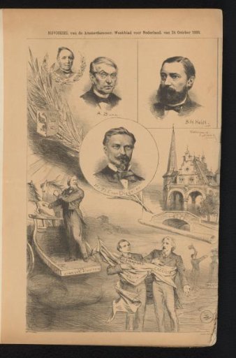 Sheet with various portraits and scenes
