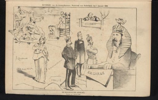 The Northern Sphinx. Europe on 1 January 1888