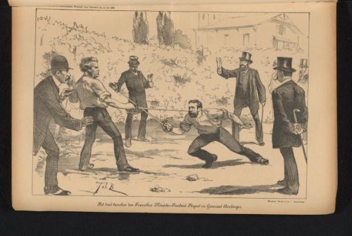 The Duel between the French Prime Minister Floquet and General Boulanger