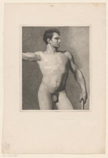 Standing nude man