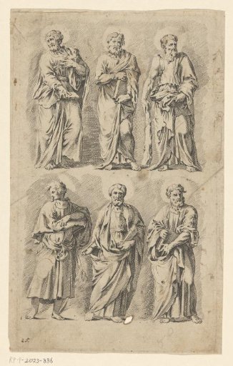 Six standing apostles (?)