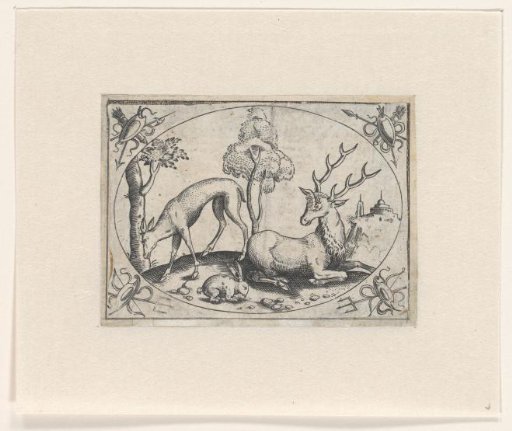 Two Deer and a Hare