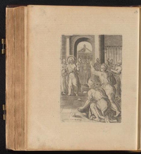Jews Throwing Stones at Christ in the Temple