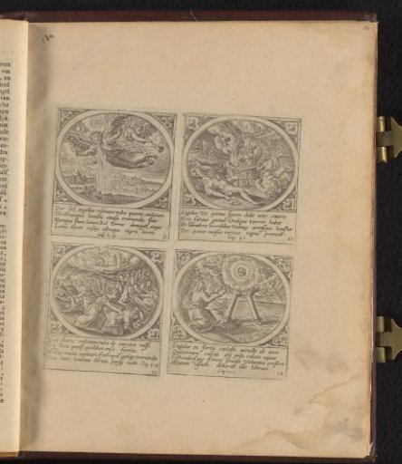 Angels blowing trumpets and John the Evangelist receiving the holy scripture