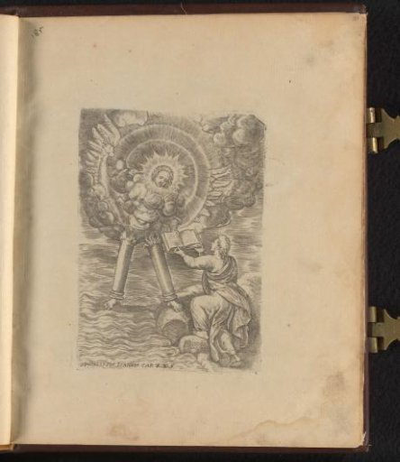 The Evangelist John Receiving the Holy Scripture from an Angel