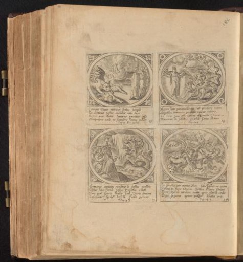 Three apocalyptic monsters and three announcing angels