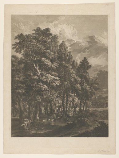 View of the forest on the side of the Strahlenberger estate near Frankfurt am Main (now in the district of Oberrad)