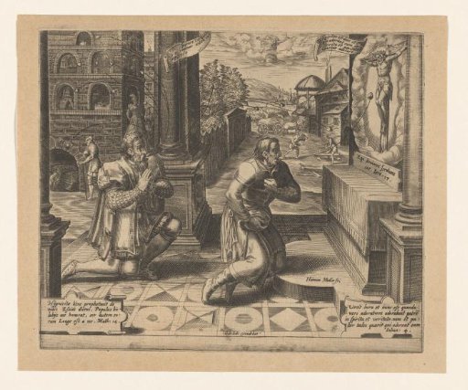 Allegory of the rich and the poor man before Christ