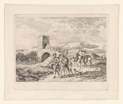 Landscape with the Ponte Salario in Rome
