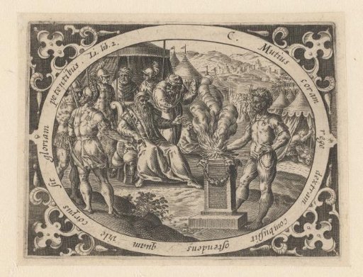 Mucius Scaevola Places His Right Hand on a Burning Altar
