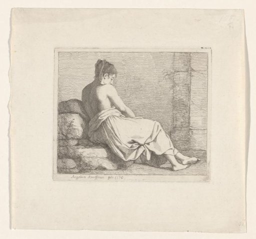 Nude woman seen from behind
