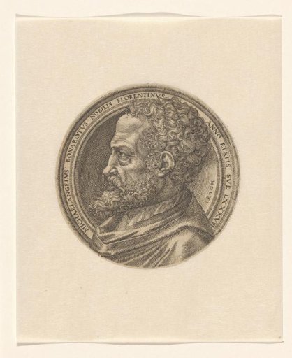 Portrait of Michelangelo and profile