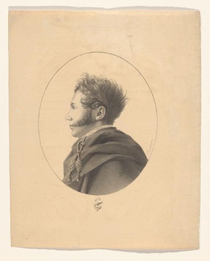Portrait in an oval of an unknown man