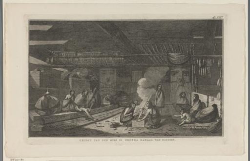 Interior of a house on Nootka Island