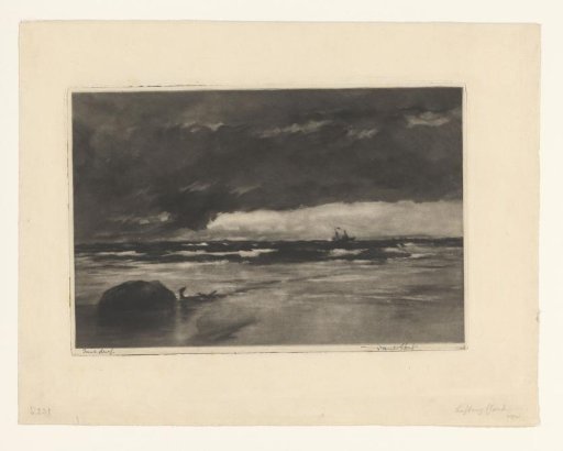 Seapiece with Dark Cloudy Sky (The Lifting Cloud)